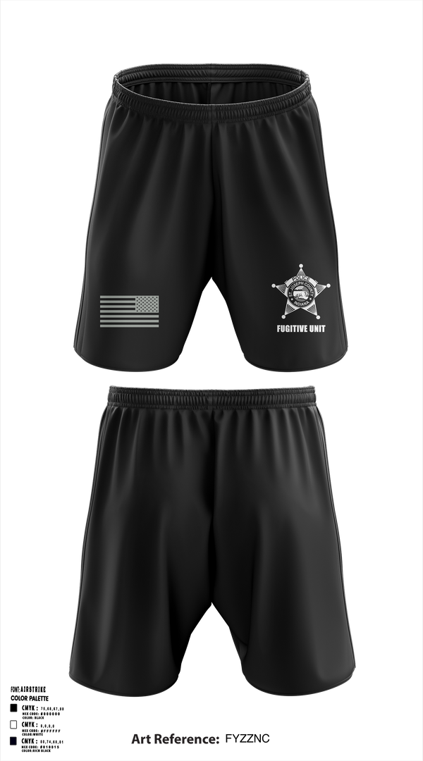 SJCPD Fugitive Unit 24764007 Athletic Shorts With Pockets - 1