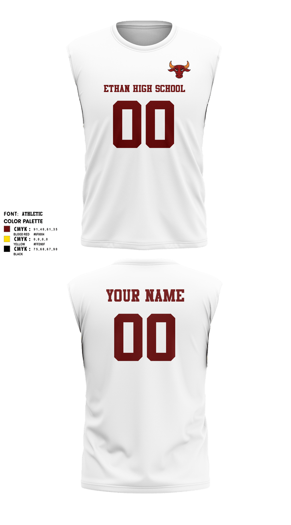 Ethan High School Volleyball 40476627 Sleeveless Performance Shirt - 1