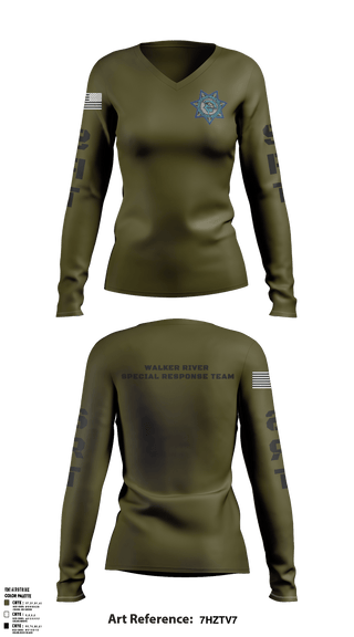 Walker river SRT 42723212 Women's Long Sleeve V-neck Shirt - 3