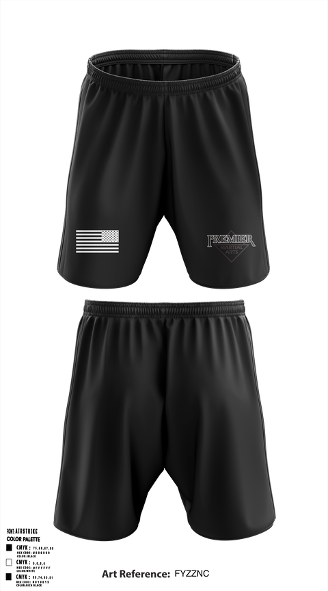 Premier martial arts Athletic Shorts With Pockets - 1