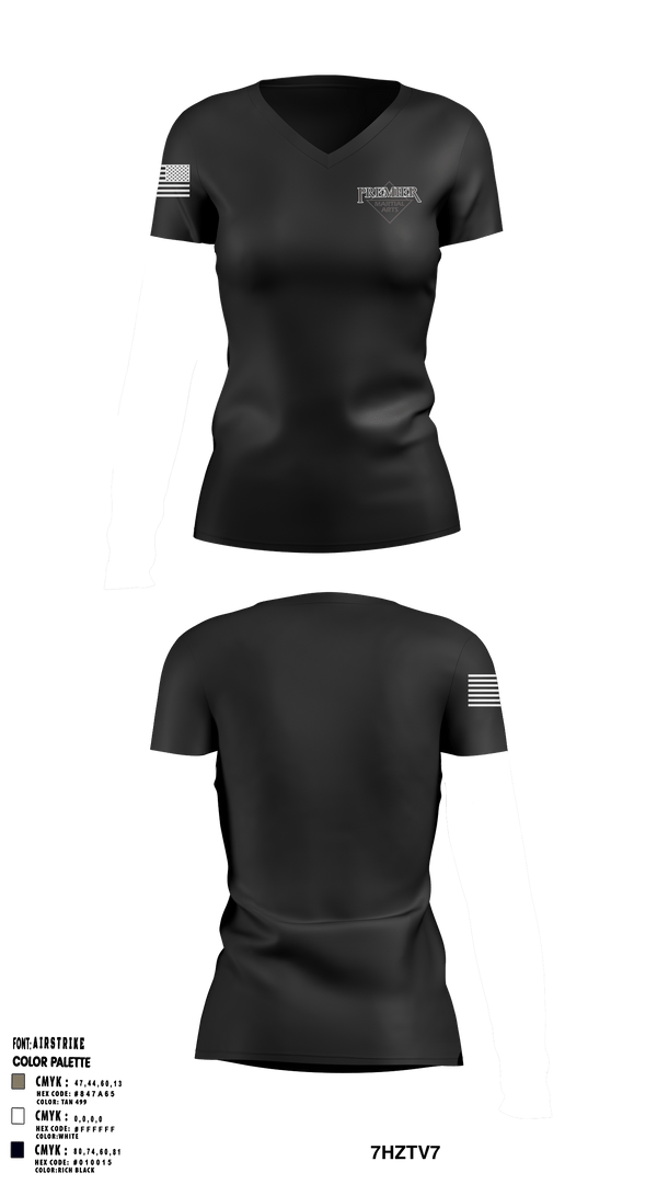 Premier martial arts Women's Short Sleeve V-neck Shirt - 1