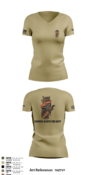 CBFD tac medics 89329509 Women's Short Sleeve V-neck Shirt - 4