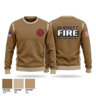 Crew Neck Sweatshirt, Dermott Fire Department, Fire Department, Teamtime, Team time, sublimation, custom sports apparel, team uniforms, spirit wear, spiritwear, sports uniforms, custom shirts, team store, custom team store, fundraiser sports, apparel fundraiser