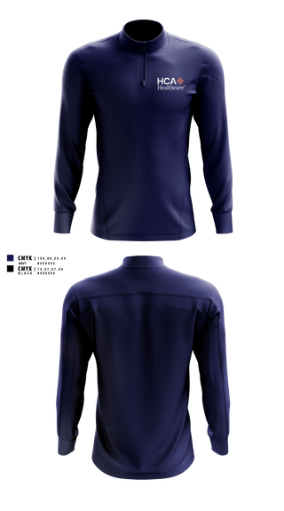 HCA HEALTHCARE 97224522 Quarter Zip Jacket - 1