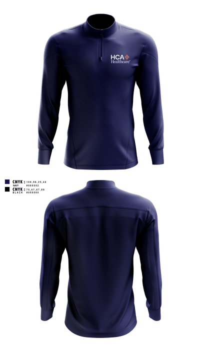 HCA HEALTHCARE 97224522 Quarter Zip Jacket - 1
