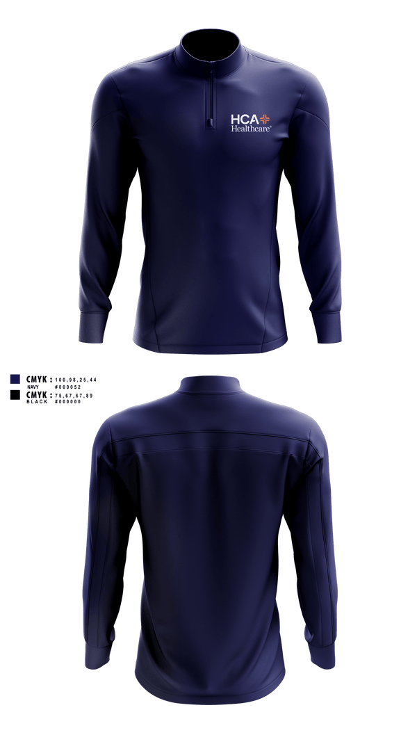 HCA HEALTHCARE 97224522 Quarter Zip Jacket - 1