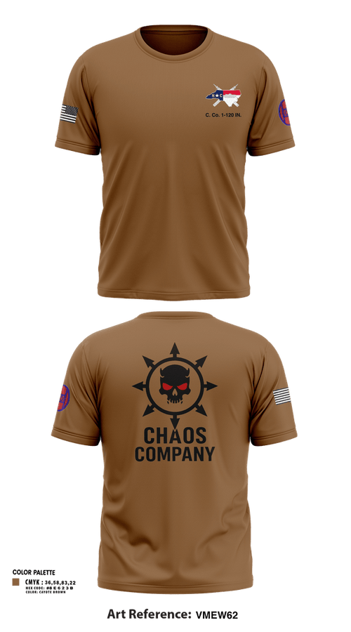 Short Sleeve Performance Shirt, C. Co. 1-120 3rd PLT, Army, Teamtime, Team time, sublimation, custom sports apparel, team uniforms, spirit wear, spiritwear, sports uniforms, custom shirts, team store, custom team store, fundraiser sports, apparel fundraiser