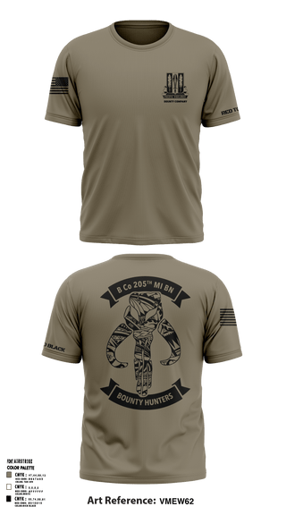 Bravo Company 205th MI Battalion 3955408 Short Sleeve Performance Shirt - 62