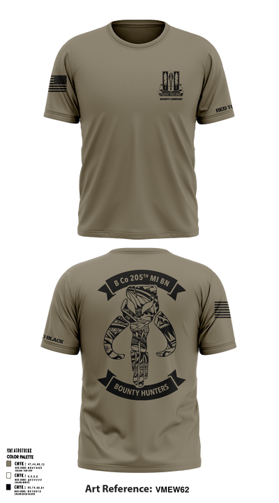 Bravo Company 205th MI Battalion 3955408 Short Sleeve Performance Shirt - 62