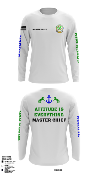 Green Run High School NJROTC 48143942 Long Sleeve Performance Shirt - 64
