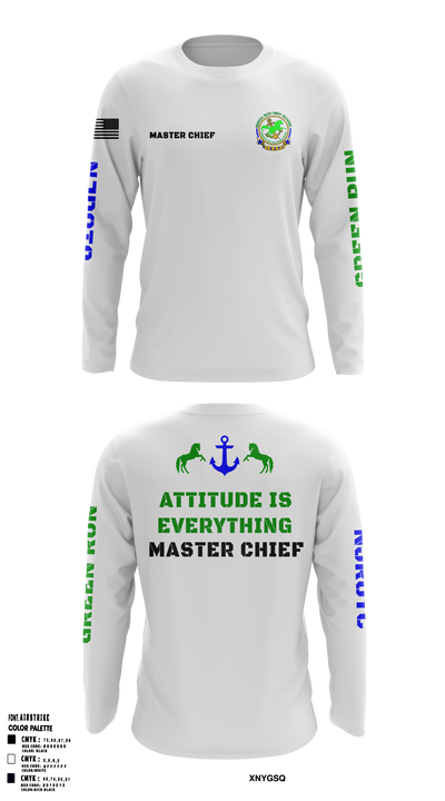 Green Run High School NJROTC 48143942 Long Sleeve Performance Shirt - 64