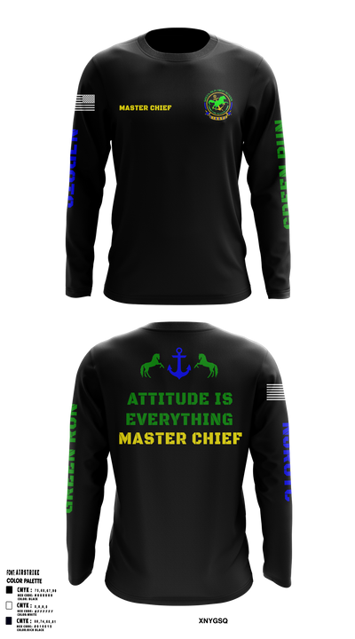 Green Run High School NJROTC 48143942 Long Sleeve Performance Shirt - 59