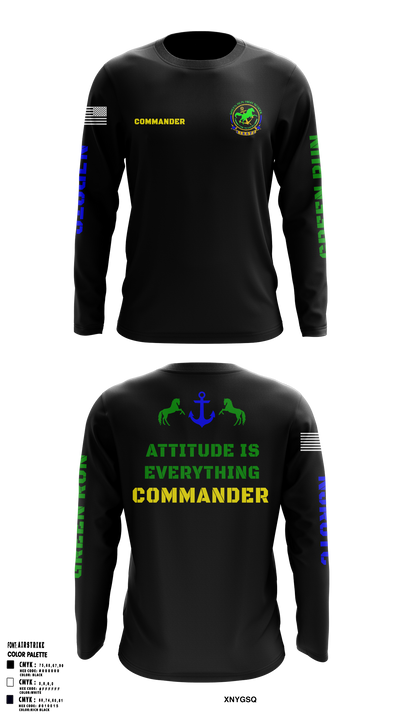 Green Run High School NJROTC 48143942 Long Sleeve Performance Shirt - 58