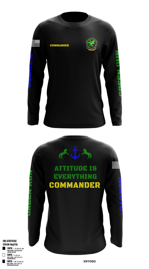 Green Run High School NJROTC 48143942 Long Sleeve Performance Shirt - 58