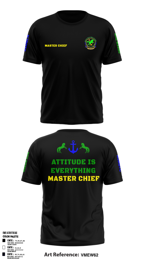 Green Run High School NJROTC 48143942 Short Sleeve Performance Shirt - 64