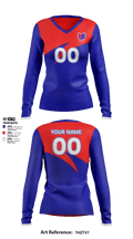 McCurdy Charter High School Volleyball 13502231 Women's Long Sleeve V-neck Shirt - 1