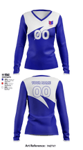 McCurdy Charter High School Volleyball 13502231 Women's Long Sleeve V-neck Shirt - 2