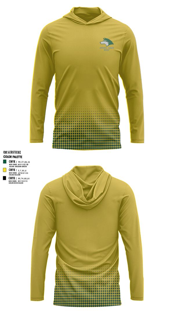 Sweet Home High School Golf 40290902 Long Sleeve Performance Shirt with hood - 1