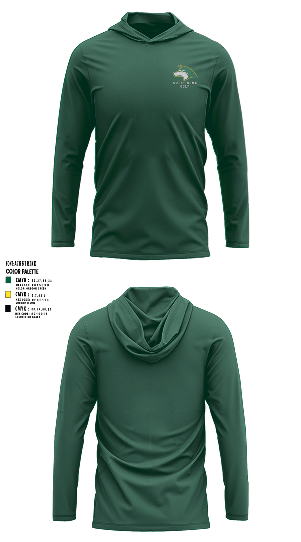 Sweet Home High School Golf 40290902 Long Sleeve Performance Shirt with hood - 5