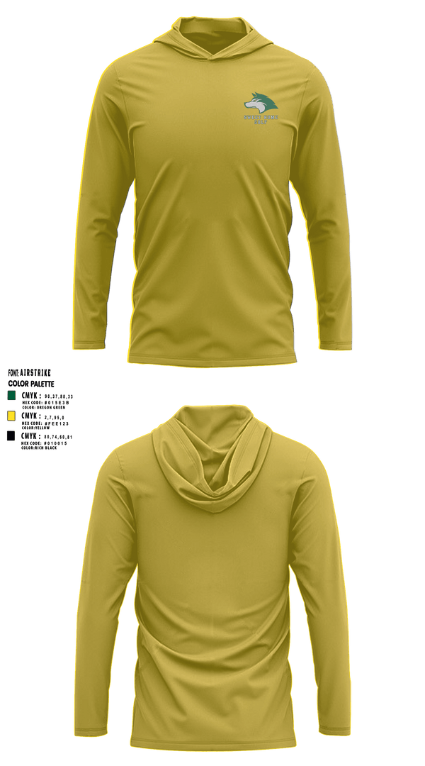 Sweet Home High School Golf 40290902 Long Sleeve Performance Shirt with hood - 7