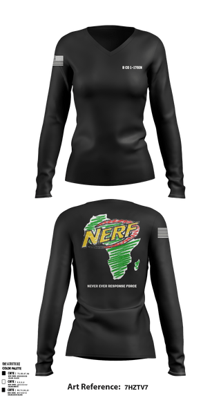 B CO 1-179IN 87314360 Women's Long Sleeve V-neck Shirt - 53