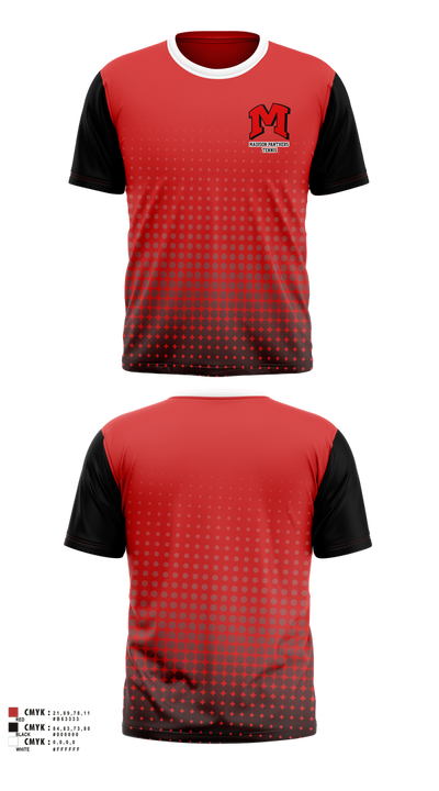 Madison Mohawks Tennis 75721696 Short Sleeve Performance Shirt - 2