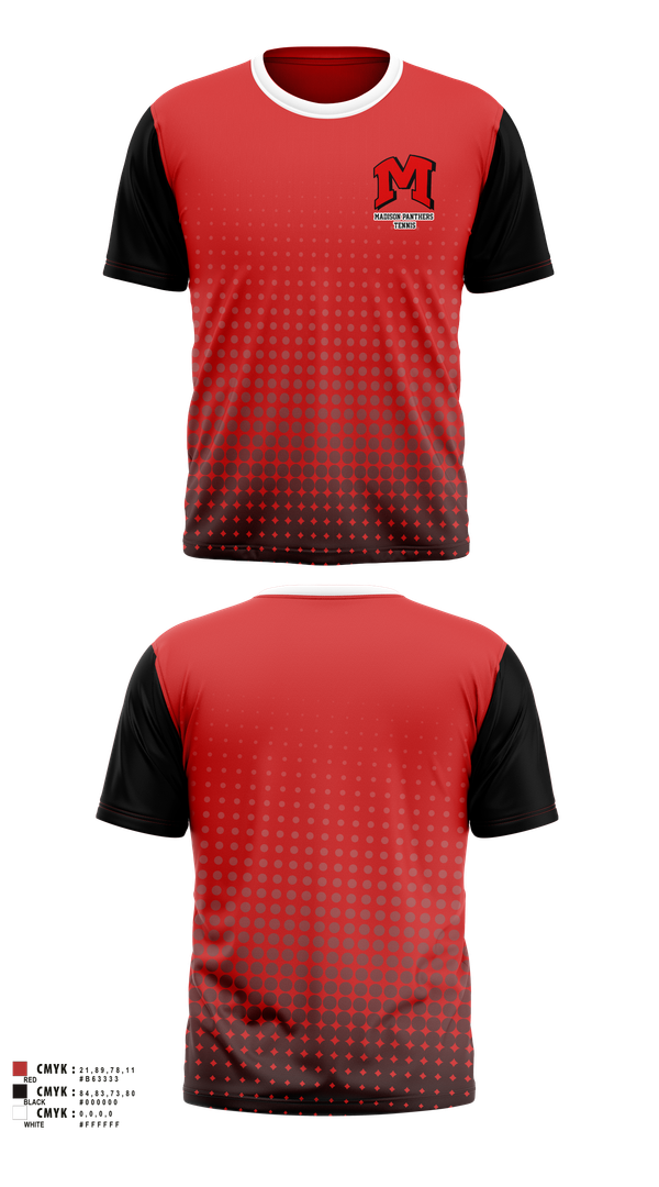 Short Sleeve Performance Shirt, Madison Panthers Tennis, Tennis, Teamtime, Team time, sublimation, custom sports apparel, team uniforms, spirit wear, spiritwear, sports uniforms, custom shirts, team store, custom team store, fundraiser sports, apparel fundraiser