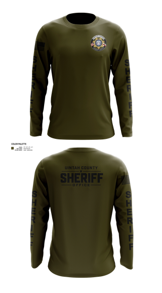 Long Sleeve Performance Shirt, Uintah County Sheriffs Office, Police, Teamtime, Team time, sublimation, custom sports apparel, team uniforms, spirit wear, spiritwear, sports uniforms, custom shirts, team store, custom team store, fundraiser sports, apparel fundraiser