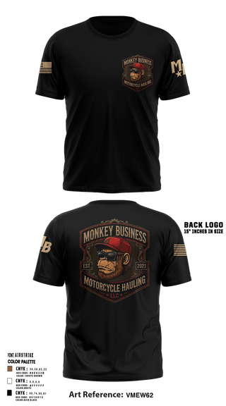 Monkey Business Motorcycle Hauling 21816516 Short Sleeve Performance Shirt - 23