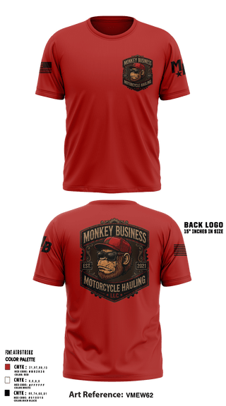 Monkey Business Motorcycle Hauling 21816516 Short Sleeve Performance Shirt - 25