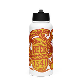 BEER 35985553 Stainless Steel Water Bottle with a Straw Lid