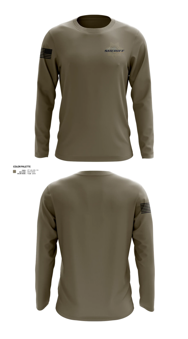 Long Sleeve Performance Shirt, Flathead County Sheriff's Office, Police, Teamtime, Team time, sublimation, custom sports apparel, team uniforms, spirit wear, spiritwear, sports uniforms, custom shirts, team store, custom team store, fundraiser sports, apparel fundraiser