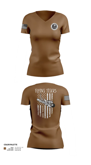 Womens Short Sleeve Vneck Shirt, 8-229th AHB, , Teamtime, Team time, sublimation, custom sports apparel, team uniforms, spirit wear, spiritwear, sports uniforms, custom shirts, team store, custom team store, fundraiser sports, apparel fundraiser
