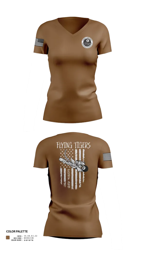 Womens Short Sleeve Vneck Shirt, 8-229th AHB, , Teamtime, Team time, sublimation, custom sports apparel, team uniforms, spirit wear, spiritwear, sports uniforms, custom shirts, team store, custom team store, fundraiser sports, apparel fundraiser
