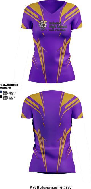Womens Short Sleeve Vneck Shirt, Soledad High School Cheer, Cheer, Teamtime, Team time, sublimation, custom sports apparel, team uniforms, spirit wear, spiritwear, sports uniforms, custom shirts, team store, custom team store, fundraiser sports, apparel fundraiser