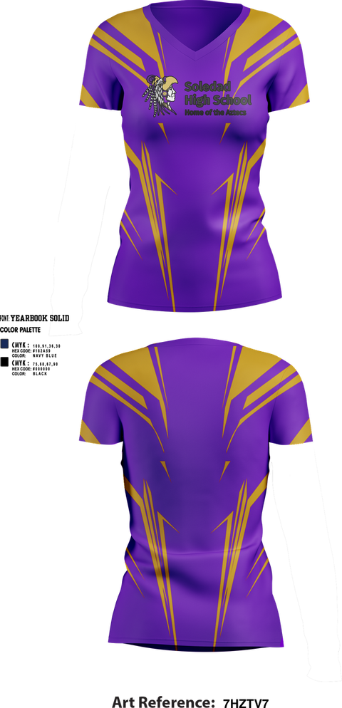 Womens Short Sleeve Vneck Shirt, Soledad High School Cheer, Cheer, Teamtime, Team time, sublimation, custom sports apparel, team uniforms, spirit wear, spiritwear, sports uniforms, custom shirts, team store, custom team store, fundraiser sports, apparel fundraiser