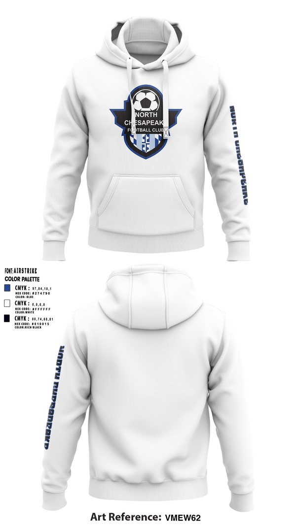 Hoodie, North Chesapeake Football Club, Men's Soccer, Teamtime, Team time, sublimation, custom sports apparel, team uniforms, spirit wear, spiritwear, sports uniforms, custom shirts, team store, custom team store, fundraiser sports, apparel fundraiser
