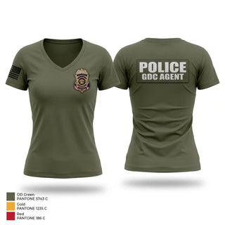 Womens Short Sleeve Vneck Shirt, GDC K-9, Police, Teamtime, Team time, sublimation, custom sports apparel, team uniforms, spirit wear, spiritwear, sports uniforms, custom shirts, team store, custom team store, fundraiser sports, apparel fundraiser