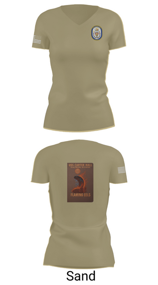 Womens Short Sleeve Vneck Shirt, Uss Carter Hall, , Teamtime, Team time, sublimation, custom sports apparel, team uniforms, spirit wear, spiritwear, sports uniforms, custom shirts, team store, custom team store, fundraiser sports, apparel fundraiser