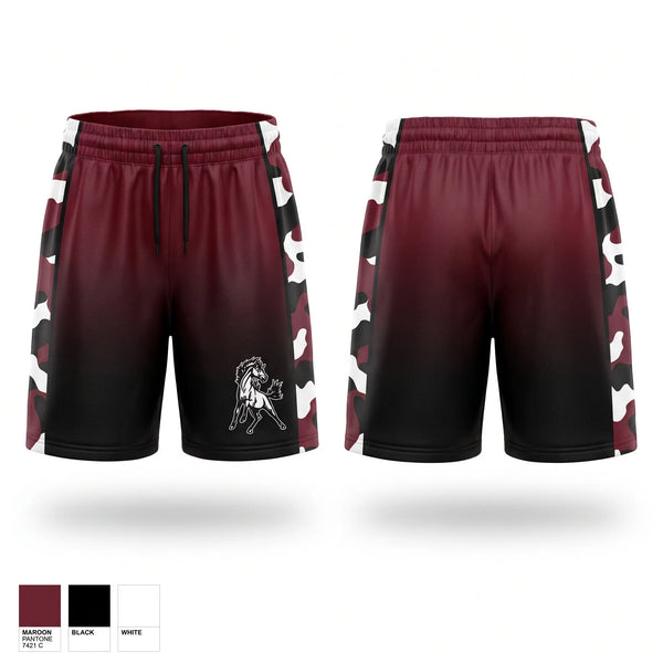 Mens Basketball Shorts, Mustangs, Women's Basketball, Teamtime, Team time, sublimation, custom sports apparel, team uniforms, spirit wear, spiritwear, sports uniforms, custom shirts, team store, custom team store, fundraiser sports, apparel fundraiser