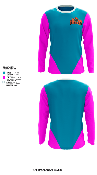 Jalapeños 22518044 Long Sleeve Performance Shirt 1