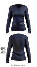 Strides of Grace equestrian 56286399 Women's Long Sleeve V-neck Shirt - 52