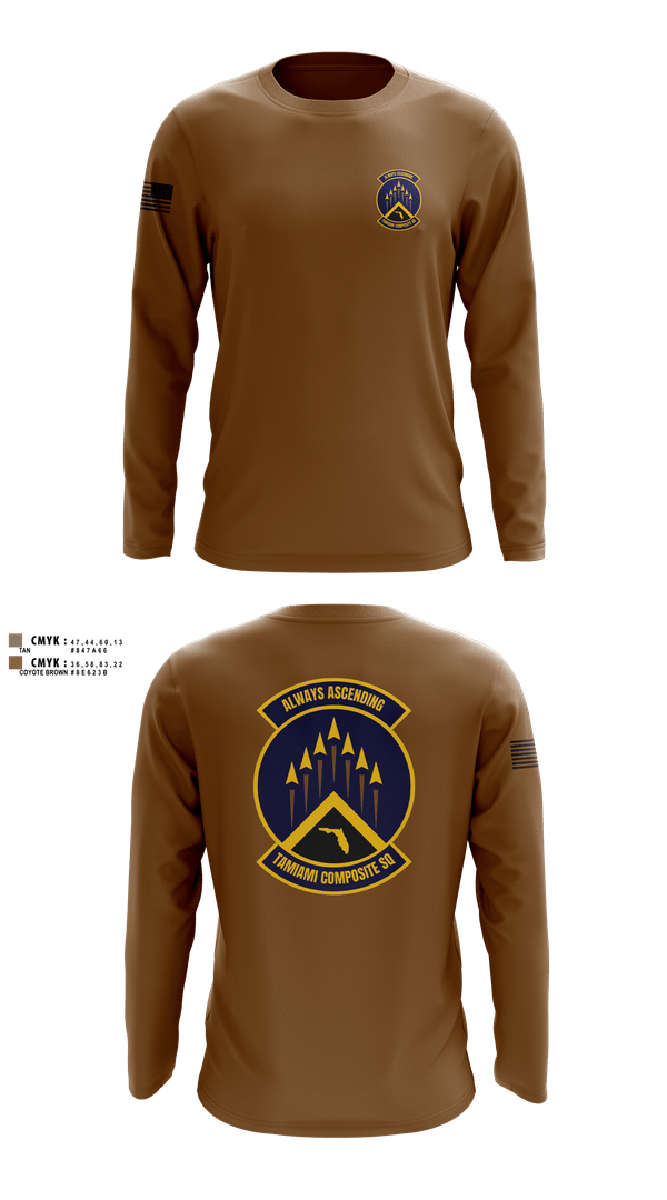 Long Sleeve Performance Shirt, SER-FL-355 TAMIAMI COMPOSITE SQUADRON, , Teamtime, Team time, sublimation, custom sports apparel, team uniforms, spirit wear, spiritwear, sports uniforms, custom shirts, team store, custom team store, fundraiser sports, apparel fundraiser