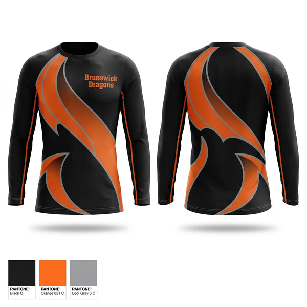 Long Sleeve Performance Shirt, Brunswick Dragons, Women's Basketball, Teamtime, Team time, sublimation, custom sports apparel, team uniforms, spirit wear, spiritwear, sports uniforms, custom shirts, team store, custom team store, fundraiser sports, apparel fundraiser
