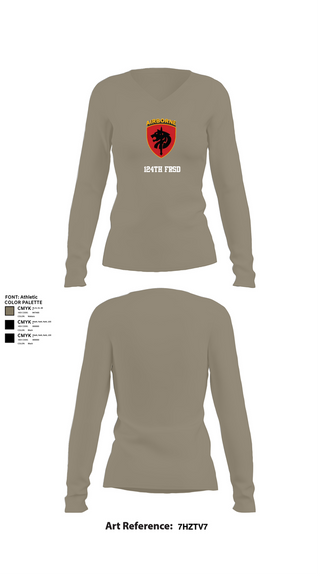 Womens Long Sleeve Vneck Shirt, 124th FRSD, , Teamtime, Team time, sublimation, custom sports apparel, team uniforms, spirit wear, spiritwear, sports uniforms, custom shirts, team store, custom team store, fundraiser sports, apparel fundraiser
