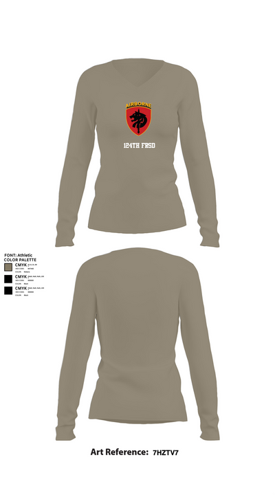 124th FRSD 51452565 Women's Long Sleeve V-neck Shirt - 62