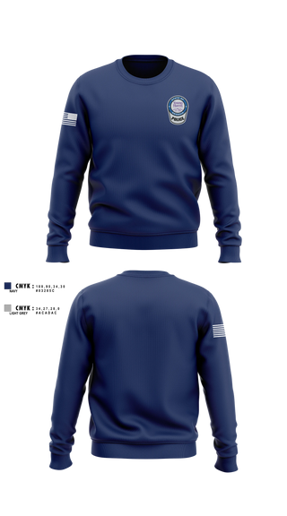 Crew Neck Sweatshirt, team name, Police, Teamtime, Team time, sublimation, custom sports apparel, team uniforms, spirit wear, spiritwear, sports uniforms, custom shirts, team store, custom team store, fundraiser sports, apparel fundraiser