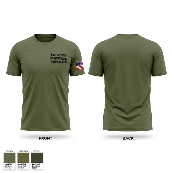 Short Sleeve Performance Shirt, Peoria Police Neighborhood Services Unit, Police, Teamtime, Team time, sublimation, custom sports apparel, team uniforms, spirit wear, spiritwear, sports uniforms, custom shirts, team store, custom team store, fundraiser sports, apparel fundraiser
