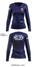 Washington DC Fire Department 38057797 Women's Long Sleeve V-neck Shirt - 1