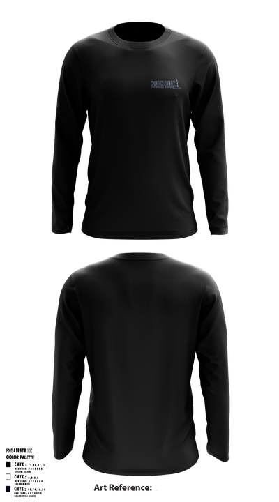 Hancock County Technical Center 2540032 Long Sleeve Performance Shirt - 36
